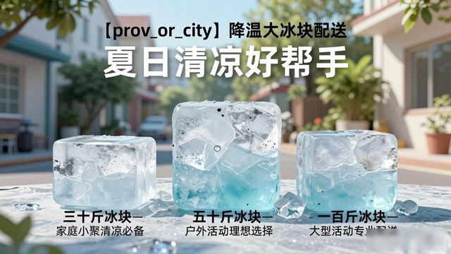 海淀降温大冰块配送_海鲜排档降温解决方案_高温天气大冰块配送